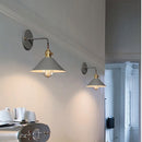 Creative Living Room Staircase Aisle Bedroom Bedside Macaron Pot Lid Small Umbrella Wall Lamp(Hemp Gray)