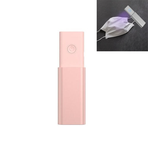 Portable Retractable Ultraviolet Disinfection Lamp Handheld LED Sterilization Disinfection Stick(Pink)