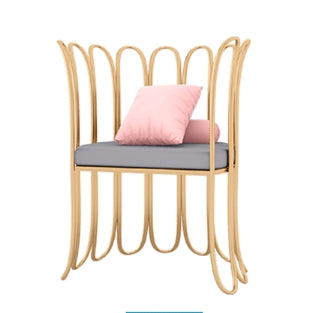 Nordic Minimalist Bedroom Chair Personality Cafe Table and Chair Art Dining Room Chair(Armchair)