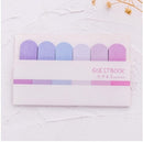 3 PCS Gradient Office Sticky Notes Planner Stickers Page School Supplies Stationery(Gradient purple)