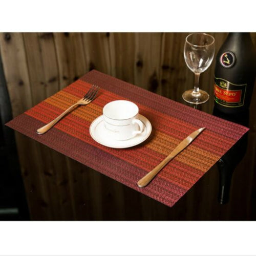 2 PCS Home Table Cup Mat Creative Decor Coffee Drink Placemat Tableware, Size: 45x30cm(Red)