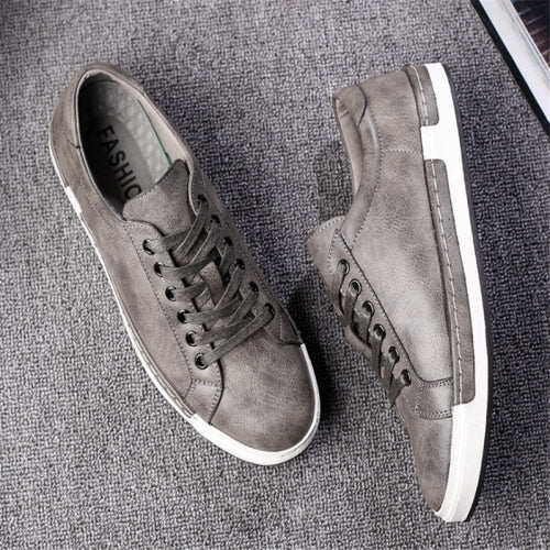 Baroque Shoes Casual PU Leather Sports Shoes for Men, Size:46(Grey)