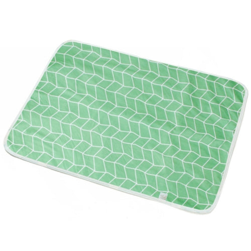 Cotton Washable Waterproof Breathable Pad(Green geometry)