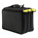 72-Hole Suit Smile Face Hand-held Pencil Bag(Black)