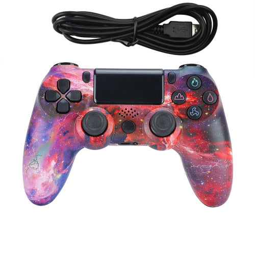 Wired Game Handle For PS4, Product color: Wired Version (Red Starry Sky)