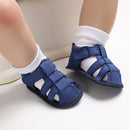 Kids Baby Boys Canvas Soft Sole Crib Newborn Sandals Shoes(Blue)