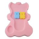 2 PCS Baby Infant Soft Bath Sponge Seat Cute Anti-Slip Foam Pad Mat Kids Safety Cushion Sponge Bathroom Products(Pink)