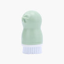 Cartoon Bird Fruit Vegetable Cleaning Brush Kitchen Brush Multi-function Cleaning Tool with Digging Hole(Green)