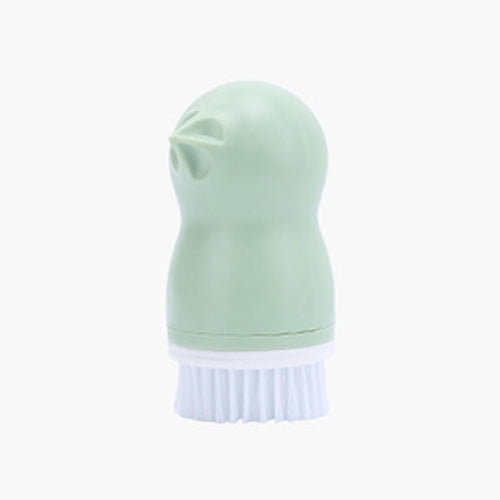 Cartoon Bird Fruit Vegetable Cleaning Brush Kitchen Brush Multi-function Cleaning Tool with Digging Hole(Green)