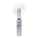 Mini USB Charging Handheld Portable Pocket Fan 3 in 1 Folding Small Fan(White)