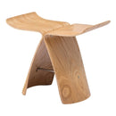 Creative Footrest Simple Modern Solid Wood Butterfly Chair(Wood Color)