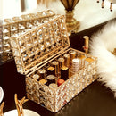 Light Luxury Crystal Lipstick Box Cosmetic Jewelry Box Crystal Pen Tissue Box Crystal Tray, Style: Lipstick Box(Crystal)