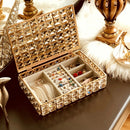 Light Luxury Crystal Lipstick Box Cosmetic Jewelry Box Crystal Pen Tissue Box Crystal Tray, Style: Jewelry Box(Crystal)