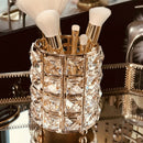 Light Luxury Crystal Lipstick Box Cosmetic Jewelry Box Crystal Pen Tissue Box Crystal Tray, Style: Pen Tray(Crystal)