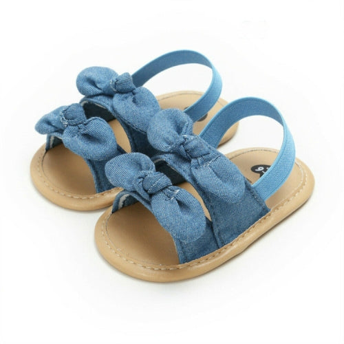 Baby Infant Kid Girl Soft Sole Crib Summer Princess Sandals Shoes(Blue Butterfly)
