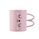 320ml Baby Brush Teeth Washing Cup Children Milk Cup Breakfast Mug Drink Cups Gargle Cup with Handle(Pink)