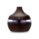 300ML Waterdrop Shape USB Wood Grain Aromatherapy Air Purifier Mute Humidifier, Color: Deep Wood Grain