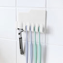 2 PCS Multi-Function Wall Hanging Stickers Toothbrush Holder Living Room Umbrella Stickers Wall Charging Rack Shaving Rack(White )