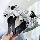 Rivet Casual Flats Bottom Women Slippers, Shoe Size:39(Gray)