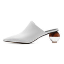 First Layer Cowhide Toe Cape Women Shoes, Shoe Size:35(White)