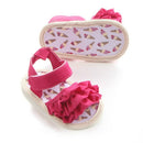 Baby Flats Sandals Soft Rubber Sole Anti-Slip Summer Shoes(Matenta)