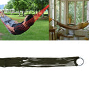 2 PCS 9 Strand Nylon Rope Hammock Portable Camping Leisure Mesh Hammock(Military Green)