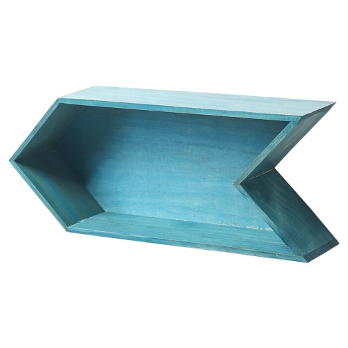Simple Retro Old Wooden Arrow Shaped Home Living Room Bar Wall Decoration, Size:Large(Blue)