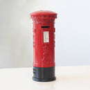 Retro Tin Alloy Telephone Booth Postbox Piggy Bank Decoration( Mailbox)