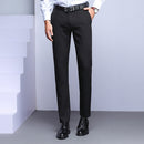 Spring Fall Straight Loose Black Business Casual Career is Sturdy Trousers, Size: 35(Black )