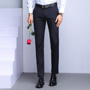Spring Fall Straight Loose Black Business Casual Career is Sturdy Trousers, Size: 36(Blue)