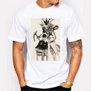 Clothing Print Pattern Short-sleeved T-shirt for Men, Size: S(White)