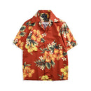 Summer Floral Print Vacation Casual Short Sleeve Loose Beach Shirt, Size: L(As Show)