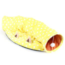 Folding Storage Cat Channel Puzzle Cat Toy Tunnel, Specification: Semicircle(Yellow )