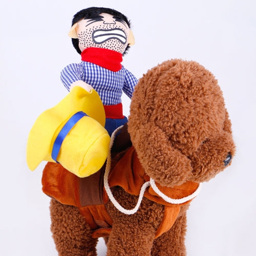 Creative Cowboy Riding Halloween Funny Funny Dress Up Pet Clothes, Size: XL(With Hat )