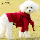 2 PCS Winter Comfortable Fashion Woolen Coat Pet Clothing, Size:XL(Red )