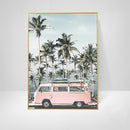 Ocean Landscape Canvas Poster Decoration Home Painting Art Paintings Frameless Painting Core, Size:20x30 cm(Seaside Bus)