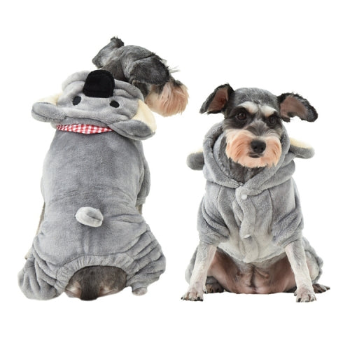 2 PCS Plus Velvet Thickened Small and Medium-Sized Dogs Autumn and Winter Four-Legged Clothing, Size: XL