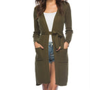 Long-sleeved Knit Cardigan in Autumn and Winter Women, Size:M (Army Green)
