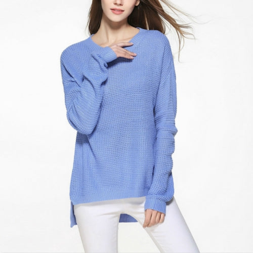 Loose Turtleneck Thin Sweater, Size: XXL(Blue)
