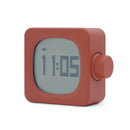 Square Alarm Clock Child Student Night Light Wake-up Lamp Led Charging Mini Small Alarm Clock(Orange Red)