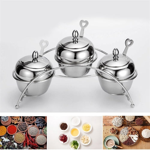 304 Stainless Steel Seasoning Tank Set Small Apple Seasoning Jar Set
