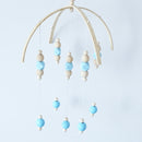 Home Wooden Beads Wind Chime Bed Bell Children's Room Decoration Bed Account with Photography Props(Blue)