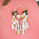 Creative Lace Hand-woven Crafts Flowers Wind Chimes Dream Catcher Home Car wall Hanging Decoration