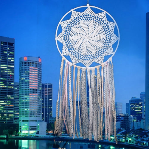 Lace Fringed Single Ring Dream Catcher Wall Hanging Pendant