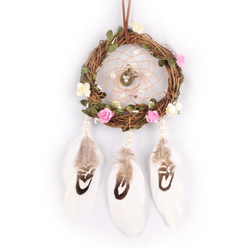 Creative Hand-woven Crafts Grass Vine Wind Chimes Dream Catcher Home Car Wall Hanging Decoration