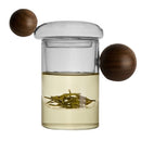 High Borosilicate Heat-resistant Glass Wooden Ball Handle Tea Cup, Style:Jupiter Cup 7A