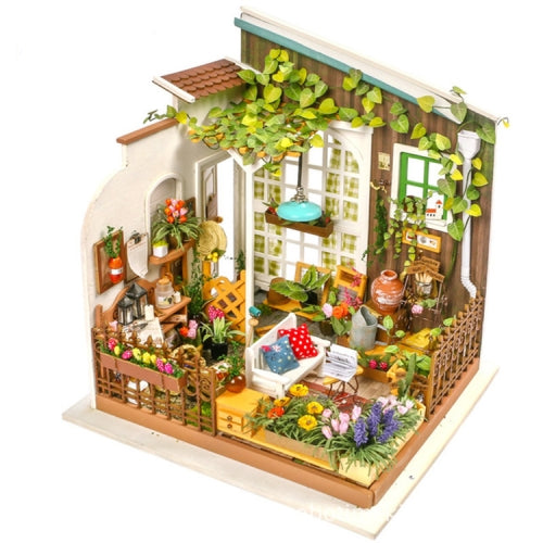 DIY Cottage Handmade Model Creative Assembled Art House, Style:Miller Sun Garden