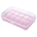15 grids Egg Refrigerator Fresh Box Eggs Holder(Pink)