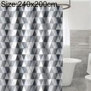 Curtains for Bathroom Waterproof Polyester Fabric Moldproof Bath Curtain, Size:240x200cm
