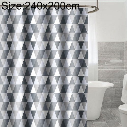 Curtains for Bathroom Waterproof Polyester Fabric Moldproof Bath Curtain, Size:240x200cm